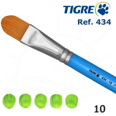 Imagem de Pincel Tigre 434 - Língua de Gato Sintético Dourado, 10