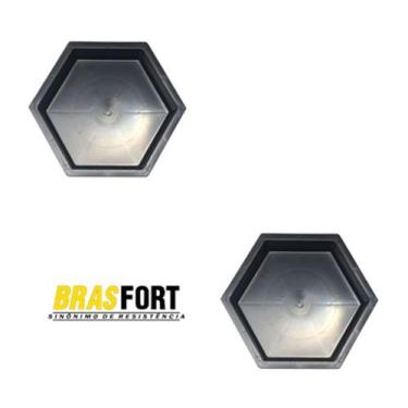 Imagem de Kit com 02 Fôrma Plástica Sextavada para fabricação de bloquete lisa F