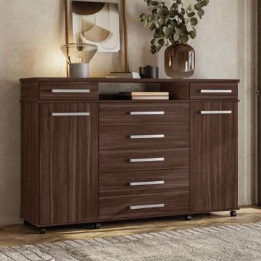 Imagem de Cômoda London 7 Gavetas Café Touch - Demóbile - Demobile, Marrom, Mode