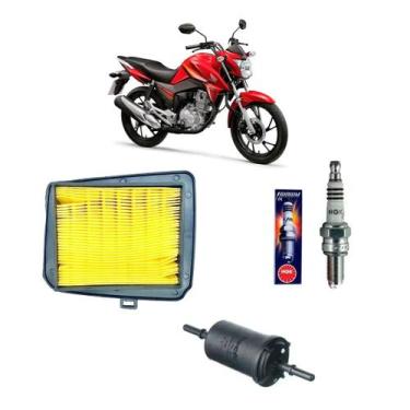 Imagem de Filtro Ar filtro e combustivel Vela Iridium titan 160 fan160 - NGK