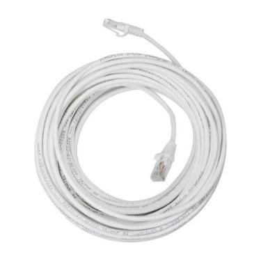 Imagem de Cabo de rede branco 1 metro Internet CFTV Montado Pronto Para o Uso - 