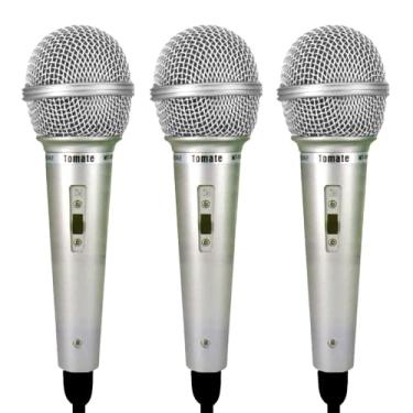 Imagem de Kit 3 Microfone p/Caixa de Som Amplificada Profissional com Fio Eventos e Cultos Religiosos