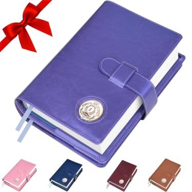 Imagem de Capa de livro grande AA dupla e 12 passos e 12 tradições | Porta-medalhão | por Galileo | Presente perfeito | Anônimos dos Alcoólicos, Plain/Coin Pocket/Purple Metallic