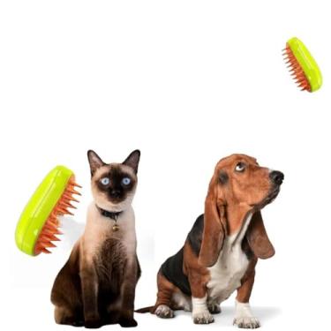 Imagem de escova 3 em 1 vaporizador recarregável remove pelos higieniza facilita o cuidado Pet