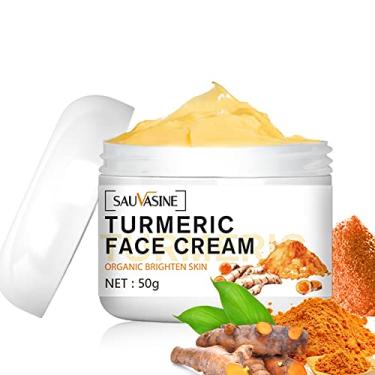 Imagem de Lanthome Creme Facial de Cúrcuma para Rosto (50G) -Creme Antienvelhecimento para Cuidados com A Pele Creme Hidratante Facial, Creme Reparador Hidratante para A Pele, Creme Hidratante de Cúrcuma para Manchas Escuras