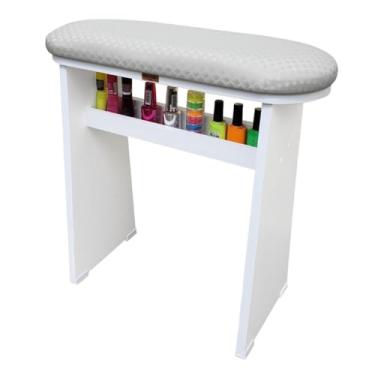 Imagem de Apoio Suporte Das Pernas ou Pé Pedicure Manicure Ergonômico Nails EXTREMO CONFORTO Modelo Premium (Prateado)