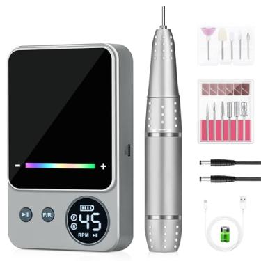 Imagem de Urbuti Broca Elétrica Profissional para Unhas, Broca para Unhas de 45000 Rpm, Lixa Elétrica Recarregável de Alta Capacidade de 4000 Mah, 11 Brocas, Removedor de Esmalte Em Gel, Unhas de Acrílico, Mani