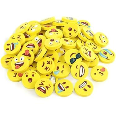 Imagem de LovesTown Mini borrachas a granel para crianças, 60 peças de mini borrachas fofas divertidas, 2,5 cm pequeno emoticon divertido para sala de aula, enchimento de saco de presente, enchimento de ovos de