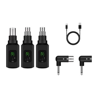 Imagem de Almencla Microfone transmissor receptor conversor de microfone sem fio prático de microfone para estúdio de gravação de misturador de áudio