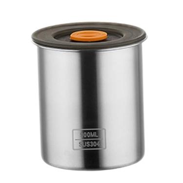 Imagem de Ioensy Recipiente de café selado para pó de café em aço inoxidável para cozinha multifuncional café chá açúcar lata para biscoito açúcar, 900ml