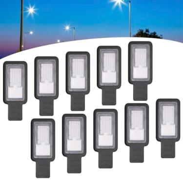 Imagem de Kit 10 Luminária Publica Rua Led 50w P/Poste Luz Frio Smd