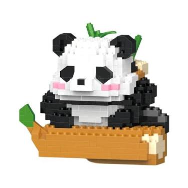 Imagem de Blocos de Construção Educacionais DIY - Panda Chinês - Mini Animais - 