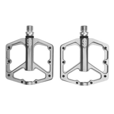 Imagem de Pedal de Ciclismo de Estrada, Liga de Alumínio, Leve, Antiderrapante, 3 Rolamentos, Pedal de Ciclismo para Uma Condução Segura (Ti Cinza)