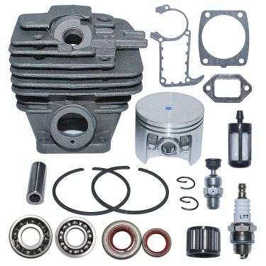 Imagem de AUMEL Cilindro Nikasil Big Bore de 49 mm, pistão, rolamentos de virabrequim, kit de vedação de descompressão para motosserra Stihl MS361 1135 020 1202.