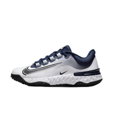Imagem de Nike Alpha Huarache Elite 4 Turf Tênis feminino de softbol (FD2746-400, azul marinho/branco/preto), Azul-marinho/branco/preto, 41