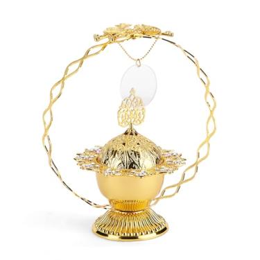 Imagem de Queimador de incenso de carvão, queimador de incenso de resina de olíbano, incensário de incenso, queimador de incenso Bakhoor, queimador de incenso com pinças para ioga, aromaterapia de spa,