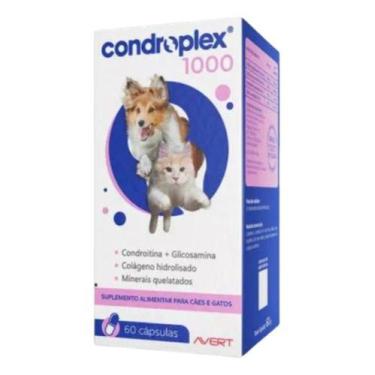 Imagem de Condroplex 1000 Mg 60 Cápsulas Suplem. Cães E Gatos Avert