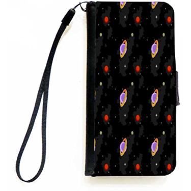 Imagem de Rikki Knight Space Ship Capa carteira flip para iPhone com aba magnética para Apple iPhone 5c