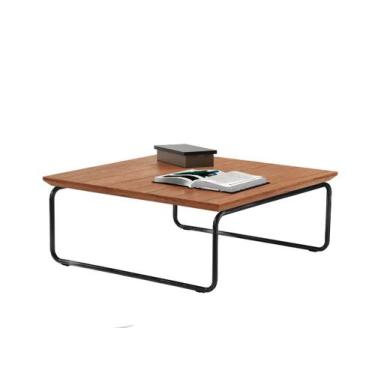 Imagem de Mesa de Centro Kairos 70x70 Pé Preto Bisart Decor - Larflex, Cinamomo