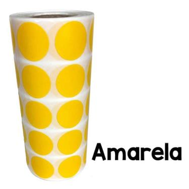 Imagem de Etiqueta Selo Bolinha Colorida 20mm Rolo Com 1000 Unidades - Etiquetas