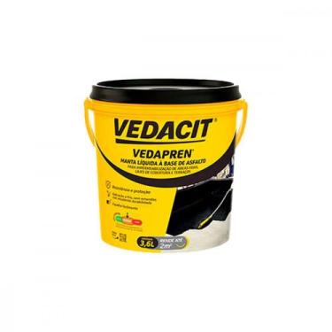 Imagem de Vedacit Vedapren Preto 3,6Kg - OTTO BAUMGART, Preto
