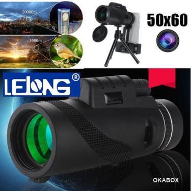 Imagem de Binóculo Luneta Monóculo Telescópio C/ Tripé LELONG 50x60 2000 Metros 