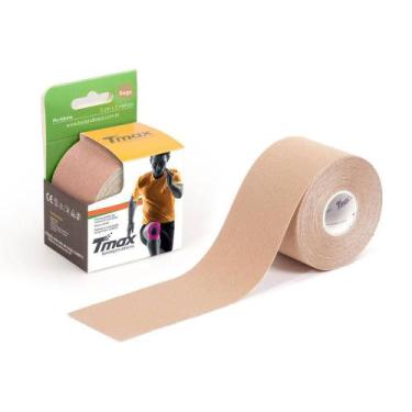 Imagem de Kinésio Tmax Bege Bandagem Elástica Terapêutica 5 Cm X 5 Metros