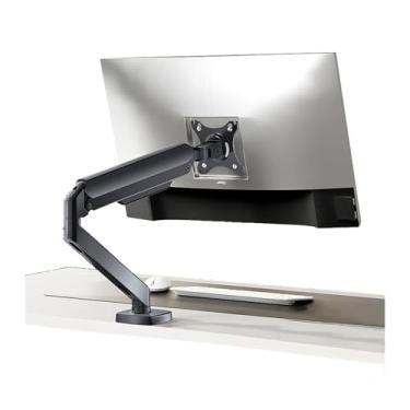 Imagem de Braço de suporte de ecrã suporte de mesa para monitor único, braço do monitor com mola de gás de 17 a 32 polegadas, suporte para um único monitor totalmente ajustável com abraçadeira e base