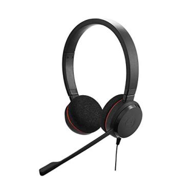 Imagem de Jabra Fone de ouvido com fio Evolve 20 UC, fone de ouvido estéreo profissional para maior produtividade, som superior para chamadas e música, conexão USB, design confortável o dia todo
