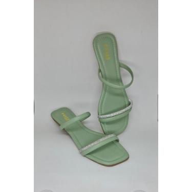 Imagem de Sandália Rasteirinha Feminina com Brilho Strass Sandalia Rasteira Femi