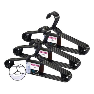 Imagem de Kit 15 Cabide Sanremo Adulto Reforçado Organizador De Roupas