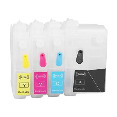 Imagem de Cartucho Jato de Tinta, Kit de Acessórios para Impressão de Cartucho de Tinta para Impressora Vermelho Azul Amarelo Preto 4 Cores, Kits de Recarga de Cartucho de Tinta para