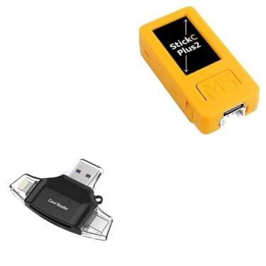 Imagem de BoxWave Dispositivo inteligente compatível com M5Stack M5StickC PLUS2 ESP32 Mini - leitor de cartão SD AllReader, leitor de cartão microSD SD Compact USB - Preto