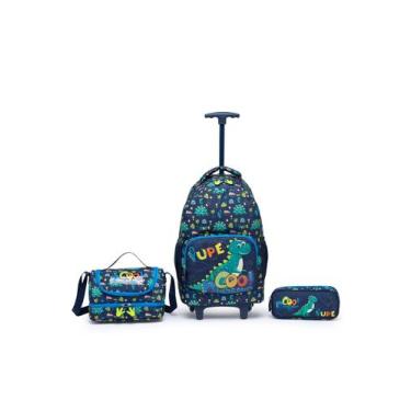 Imagem de Mochila Escolar Menino De Rodinha Infantil Estojo Lancheira - YUPE, U