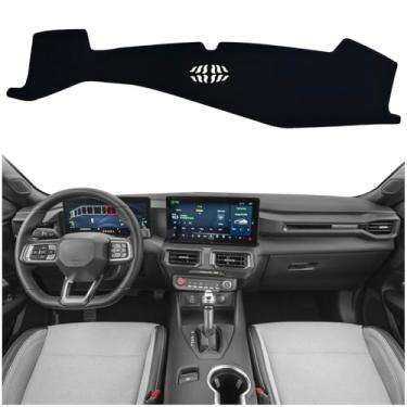 Imagem de KEEGTBOX Capa para painel de painel interior console central protetor de raios UV compatível com Ford Mustang 2024 2025 up tapete de placa de painel acessórios de carpete