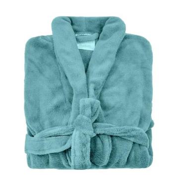 Imagem de Roupão de Microfibra Adulto Fleece - Feminino/masculino - 220gr/m - Pr