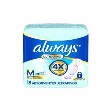 Imagem de Absorvente always ultrafino m sc c/aba 8un