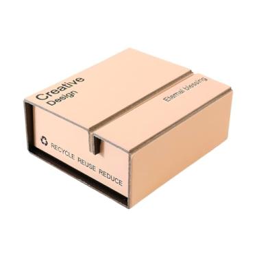 Imagem de Pequenas caixas de presente criativas e saco de microfibra, papelão ecológico, retangular, dobrável, 10 x 9 x 4 cm para aniversários, dia dos namorados, formaturas, férias, Halloween, Natal (rosa