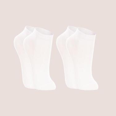 Imagem de Kit 2 Pares Meia Kids Lupo Cano Curto Unisex Original, Branco, 30 a 36