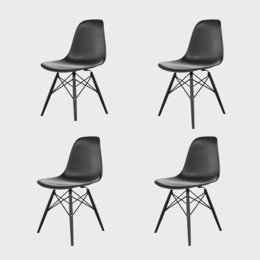 Imagem de Conjunto com 4 Cadeiras para Sala de Jantar Eames Pp Dsw Inj