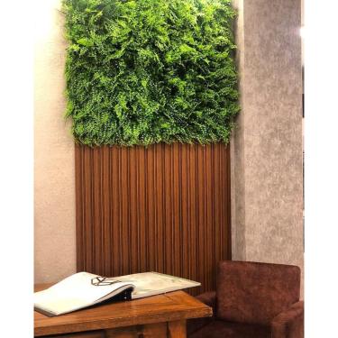 Imagem de Placa Planta Jardim Vertical Decorativo Artificial Folhagem