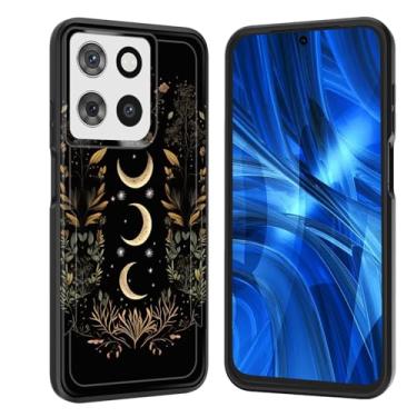 Imagem de JHYYTUJTYP Capa para Moto G Power 5G 2025, [Teste de queda de grau militar] Capa protetora resistente à prova de choque resistente para Motorola Moto G Power 5G 2025 17.3 cm, lua estrela flores