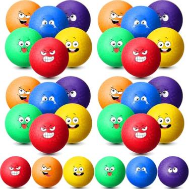 Imagem de Jerify 30 bolas para playground de 21 cm, bolas coloridas de emoção de handebol, kickball, jogos internos e externos, academia, acampamento, piquenique, praia, escola