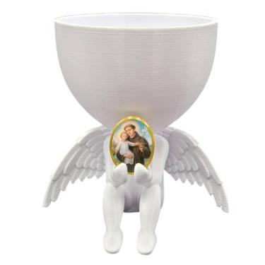 Imagem de Anjo da Guarda Anjinho Santo Antonio Vasinho Decoração - Point da Fe