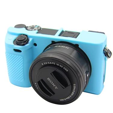 Imagem de Capa de Capuz Fácil para Câmera Digital Sony Alpha A6100 A6300 A6400 ILCE-6100 ILCE-6300 ILCE-6400, Capa Protetora de Capa Protetora de Silicone Macio Antiarranhões, Azul