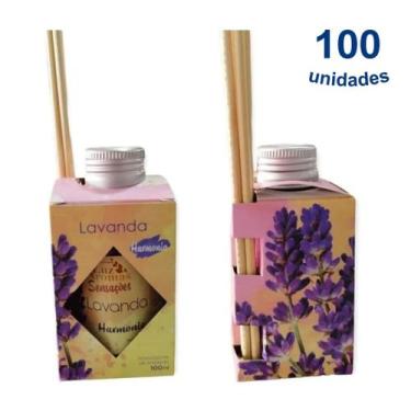 Imagem de Kit 100 Aromatizador Ambiente 100ml Difusor Vareta Perfumado Cheiroso 