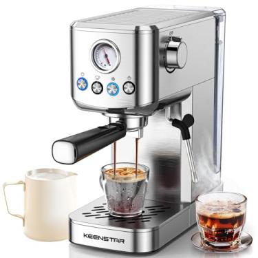 Imagem de KEENSTAR Máquina De Café Expresso, Cafeteira Expresso Frio 20 Bares Com Vaporizador Leite, Latte Para Cappuccino, Latte, Presentes Seu Amor