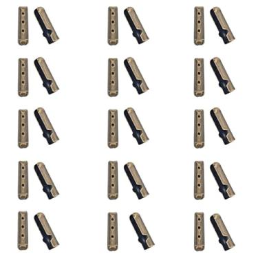 Imagem de Aglets para cadarços de metal com pontas de cadarço para substituição de reparo de tênis e extremidades de cadarço para moletons com cordão, Bronze, 0.16x0.71" (4x18mm)-15 PCS