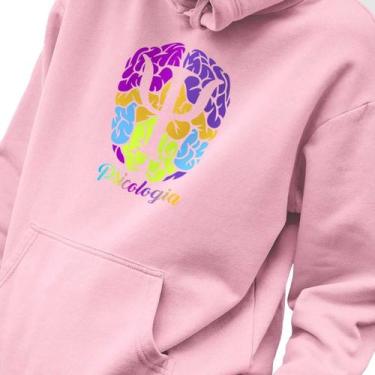 Imagem de Blusa Moletom Masculino Estampado Psicologia em Algodão Fio 30.1 Pente