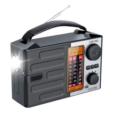 Imagem de Rádio Solar, Rádio para Caminhadas, Lanterna com Carregamento Solar/Type-C, Receptor AM/FM/OC e Alertas Climáticos para Emergências Externas, Campismo, Tornados, Apagões e
